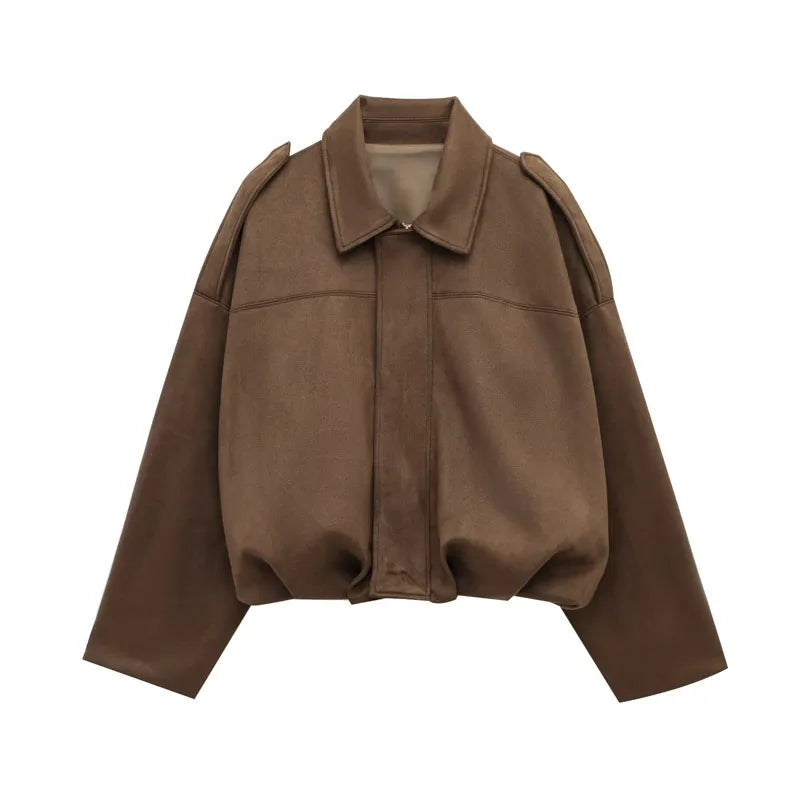 Wildleder-Look Jacke