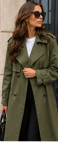 Claire – Langer Damen-Trenchcoat